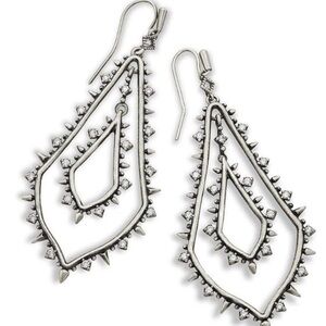 KENDRA SCOTT NWT Alice drop earring
-rhodium plated over brass cubic zirconia